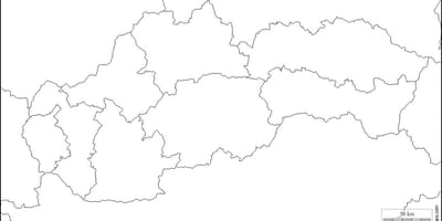 Карта Славакіі пусты 